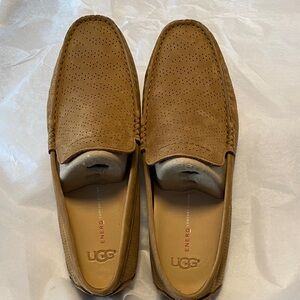 UGG Men's Brown striped Perforated Loafers Size 10.5